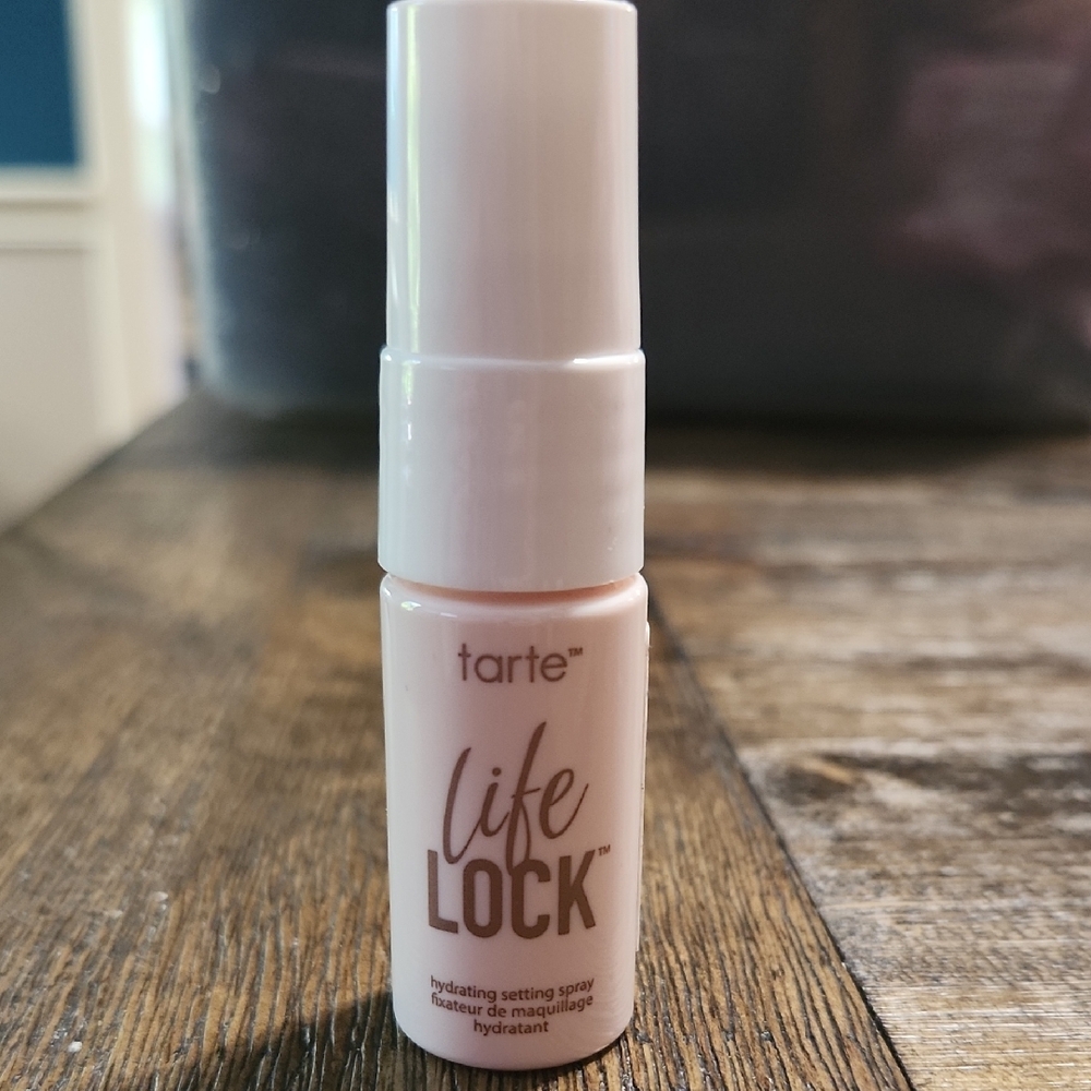 Tarte Life Lock Setting Spray, .27 oz. mini/travel size, makeup setting, New